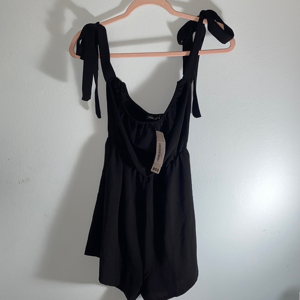 Black Off the Shoulder Romper